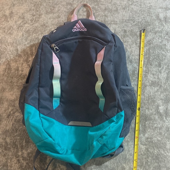 Adidas Load Spring Gray, Teal & Rainbow Backpack. {289} - Picture 4 of 11